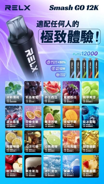 新上市 RELX 拋棄式 12000口  可充電